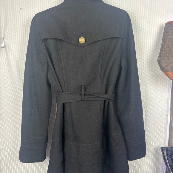 Express Black Trench Coat with Gold Buttons - Picture 5 of 5